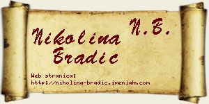 Nikolina Bradić vizit kartica